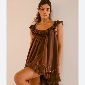 Free People Buttercup Embroidered mini dress